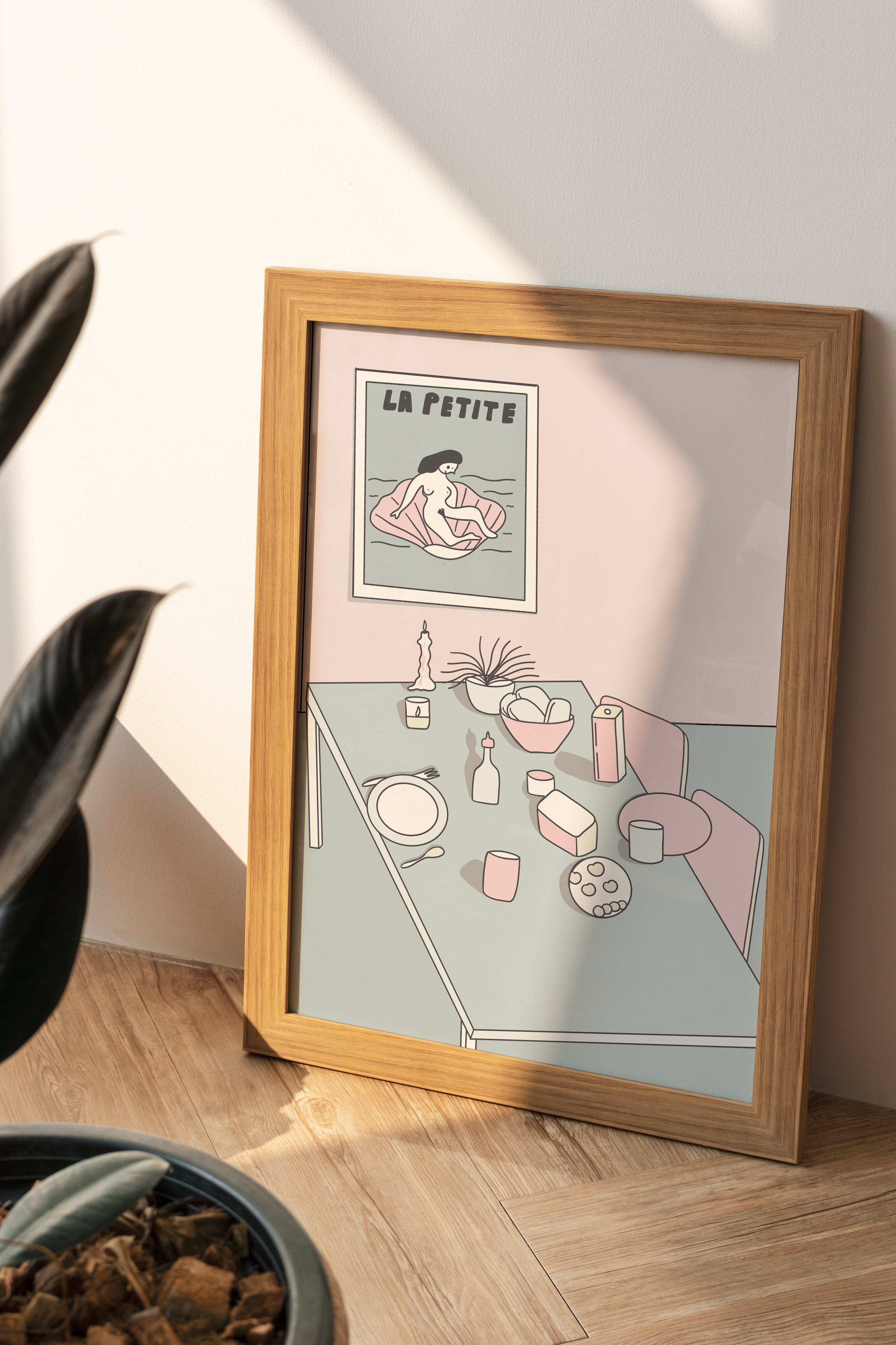 ვარდისფერი ინტერიერი