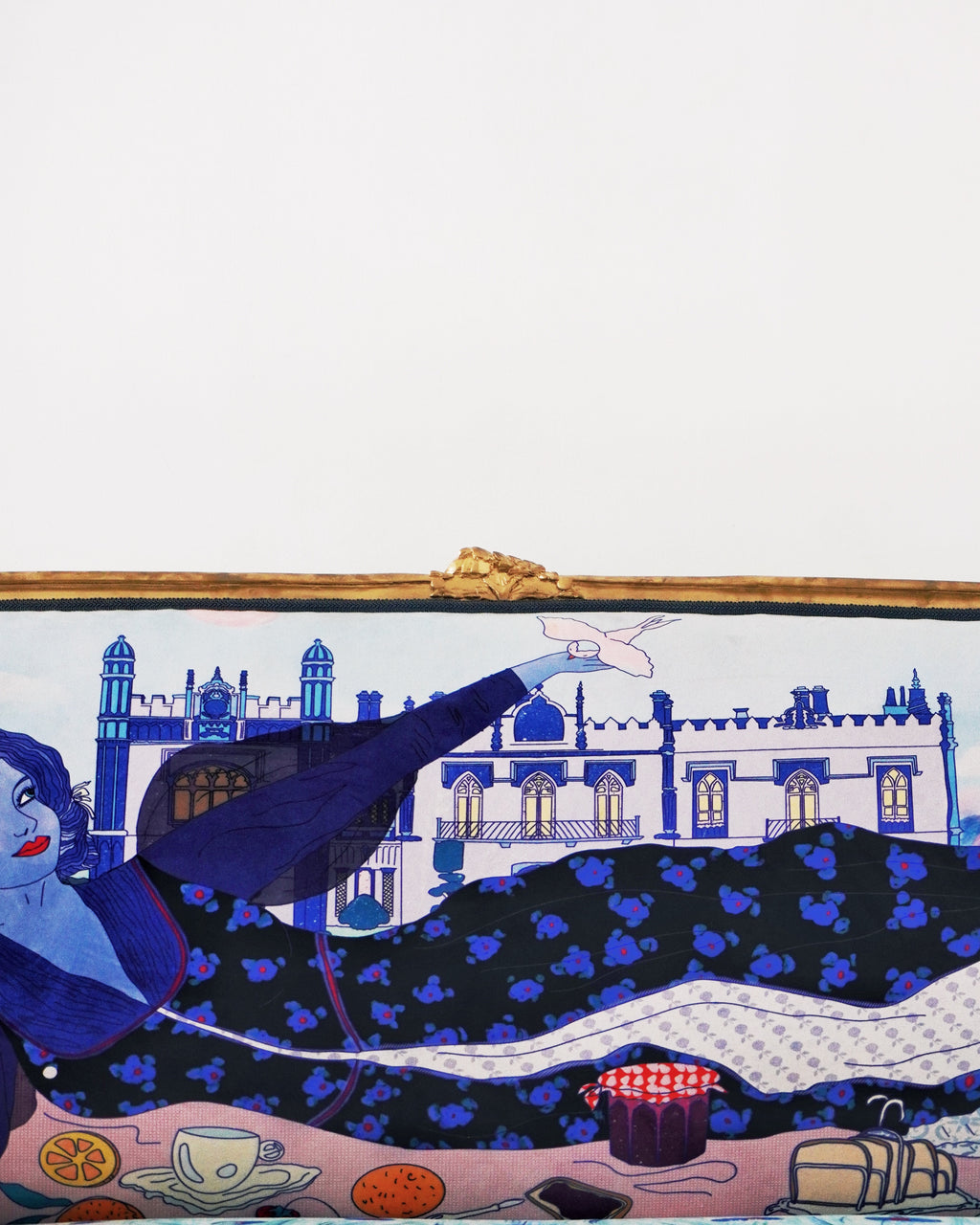 Banovani Sofa art sofa with illustration by Anano Kevanishvili