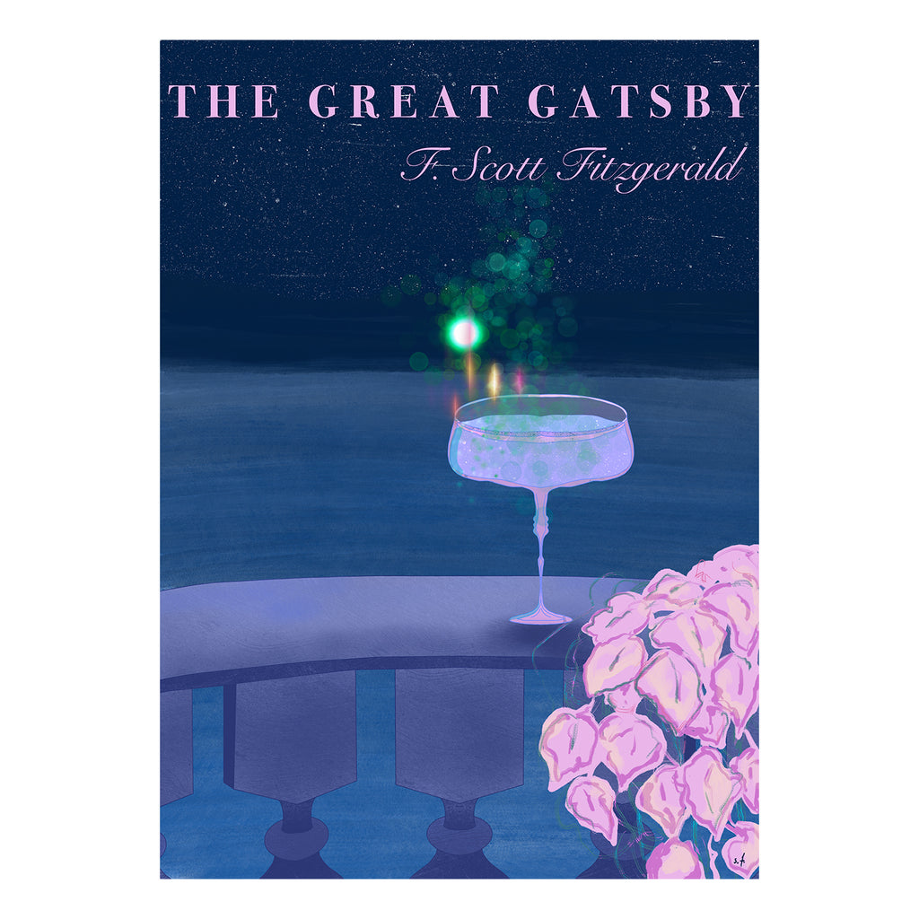 Poster “The Great Gatsby” by Anano Kevanishvili – Georgian wall art printed on velvet, inspired by film and literature, created by DAE • დაე.