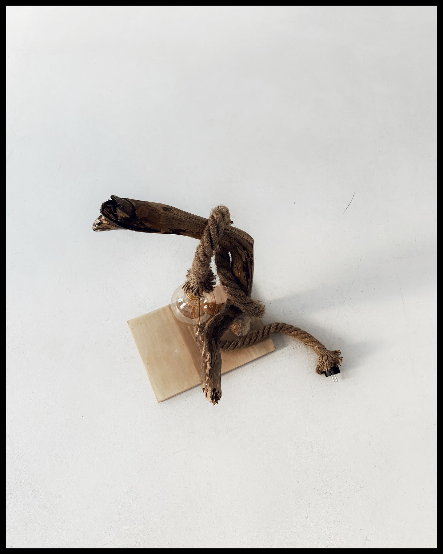 wooden lamp, photo taken in photo studio