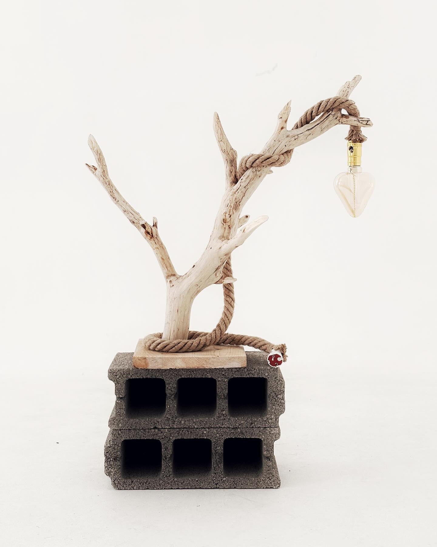 lamp standing on the blocks, on the white background