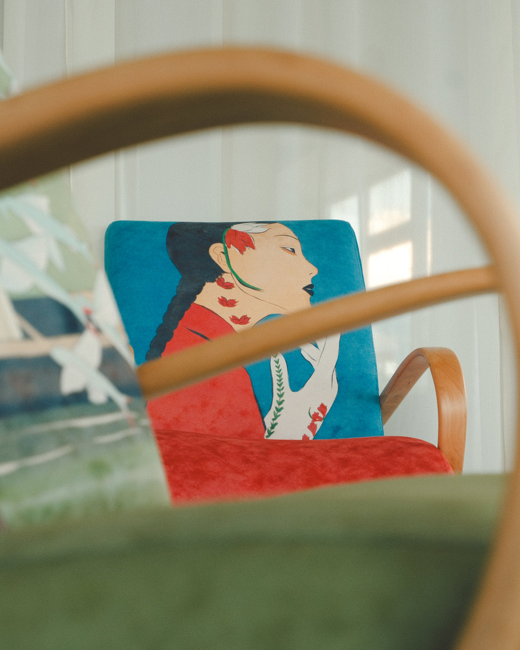Two armchairs by Lea Woo