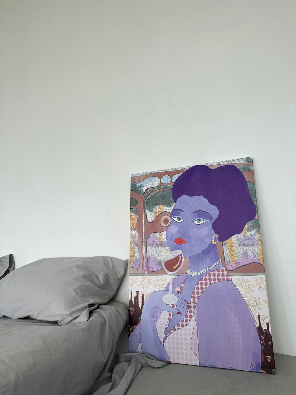 poster next to the bed